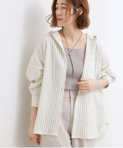 grove / グローブ シャツ・ブラウス | ストライプ フーディシャツ