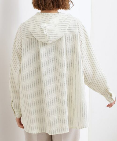 grove / グローブ シャツ・ブラウス | ストライプ フーディシャツ | 詳細11