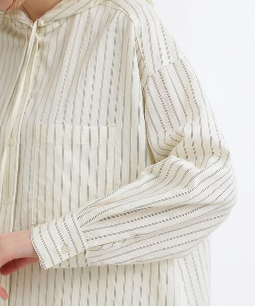 grove / グローブ シャツ・ブラウス | ストライプ フーディシャツ | 詳細13