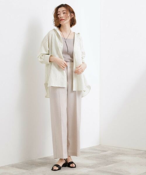 grove / グローブ シャツ・ブラウス | ストライプ フーディシャツ | 詳細3