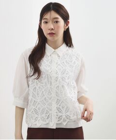 grove / グローブ シャツ・ブラウス | レースベスト×シアーブラウスSET