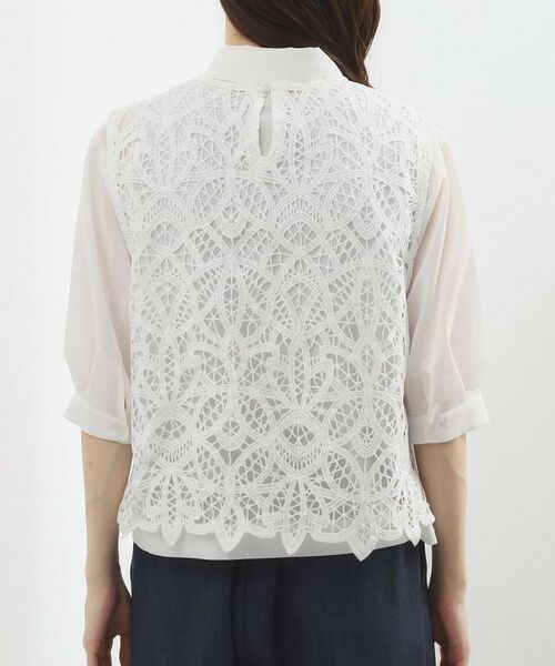 grove / グローブ シャツ・ブラウス | レースベスト×シアーブラウスSET | 詳細10