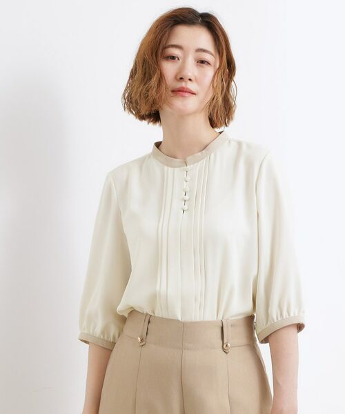 grove / グローブ シャツ・ブラウス | フロントタック配色ブラウス | 詳細10
