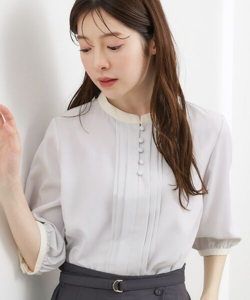 grove / グローブ シャツ・ブラウス | フロントタック配色ブラウス | 詳細13