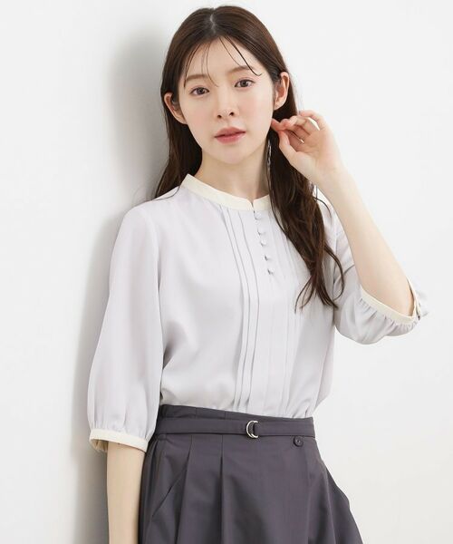 grove / グローブ シャツ・ブラウス | フロントタック配色ブラウス | 詳細14