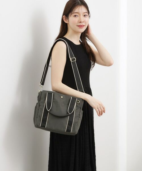 grove / グローブ トートバッグ | 【撥水】ギャザーラインテープ2WAYトート | 詳細7