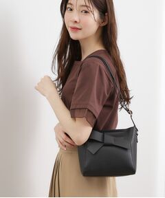 grove / グローブ ショルダーバッグ | 一枚革風リボンショルダー