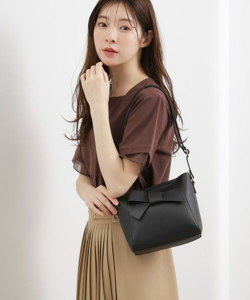 grove / グローブ ショルダーバッグ | 一枚革風リボンショルダー | 詳細3