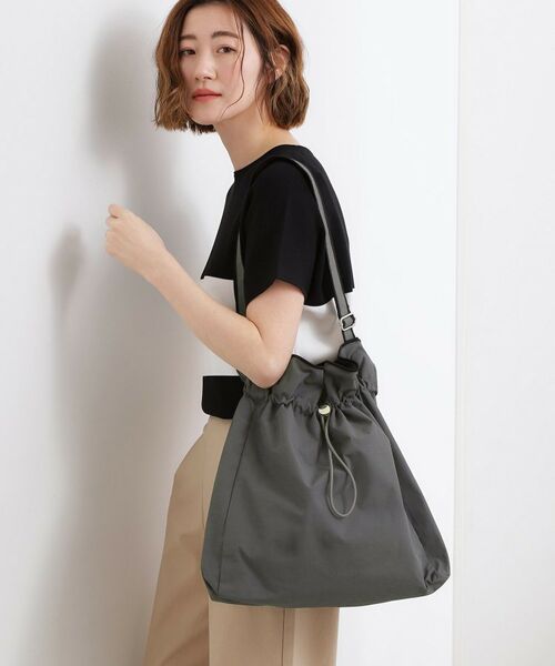 grove / グローブ ショルダーバッグ | 【撥水】巾着トリミングワンショルダー | 詳細3
