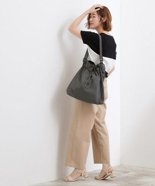 grove / グローブ ショルダーバッグ | 【撥水】巾着トリミングワンショルダー | 詳細4