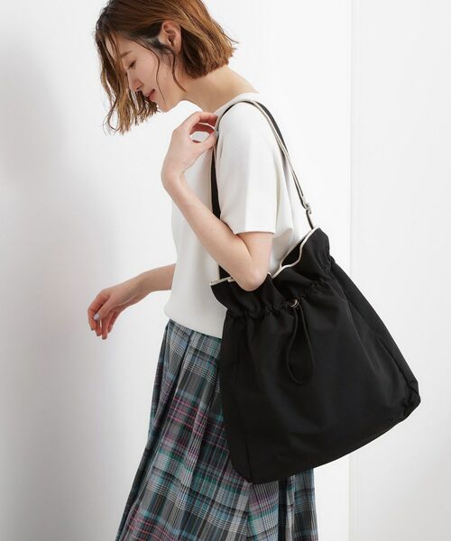 grove / グローブ ショルダーバッグ | 【撥水】巾着トリミングワンショルダー | 詳細5