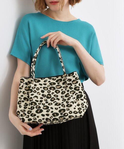 grove / グローブ トートバッグ | アソートニットトート（ライトベージュ(751)）