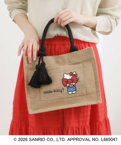 grove / グローブ トートバッグ | 【ハローキティ】ジュートタッセルトート（レッド(262)）