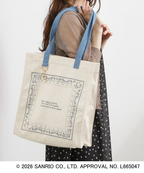 grove / グローブ トートバッグ | 【ハローキティ】バンダナプリント多機能トート（サックスブルー(090)）