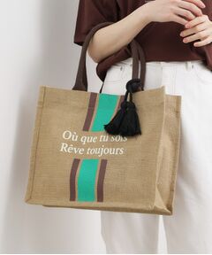 grove / グローブ トートバッグ | ストライプジュートタッセルA4トート