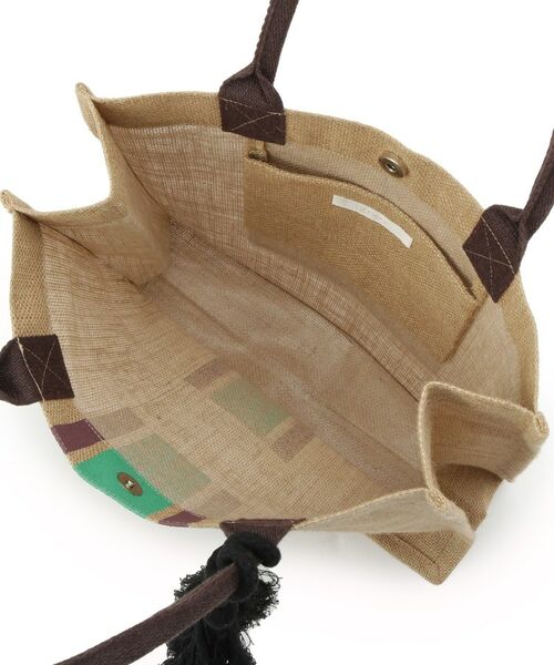 grove / グローブ トートバッグ | ストライプジュートタッセルA4トート | 詳細14