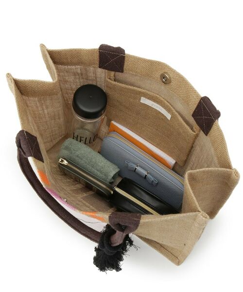 grove / グローブ トートバッグ | ストライプジュートタッセルA4トート | 詳細17