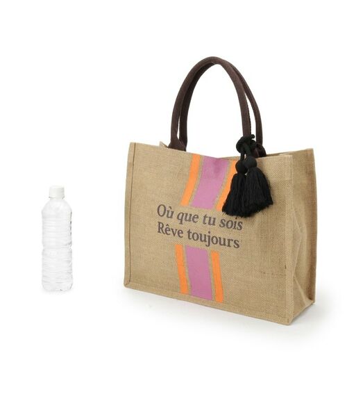 grove / グローブ トートバッグ | ストライプジュートタッセルA4トート | 詳細7