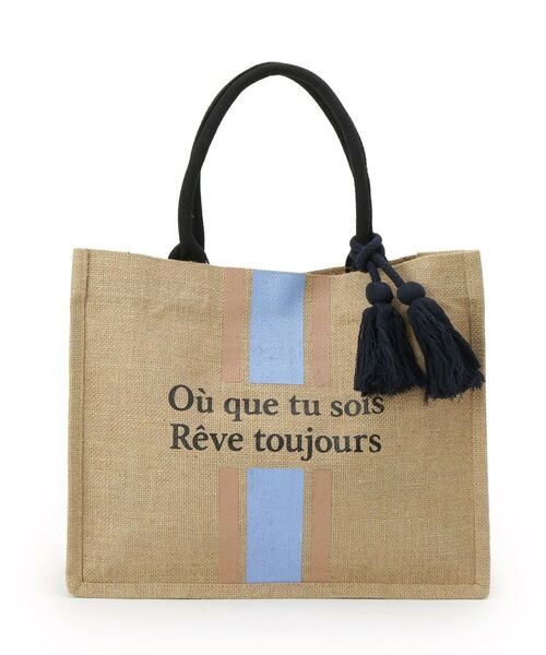 grove / グローブ トートバッグ | ストライプジュートタッセルA4トート | 詳細9