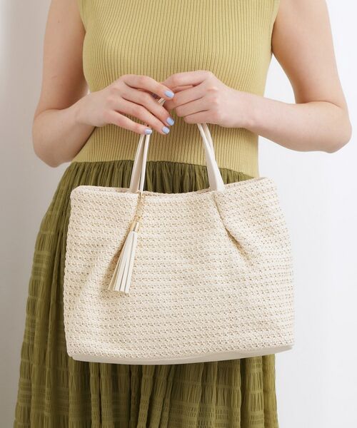 grove / グローブ トートバッグ | タックタッセルPP2WAYトート（アイボリー(004)）