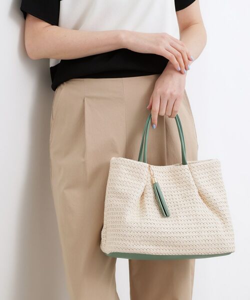 grove / グローブ トートバッグ | タックタッセルPP2WAYトート（ミントグリーン(821)）