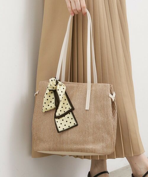 grove / グローブ トートバッグ | PPスカーフ付き2WAYトート（アイボリー(004)）