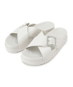 grove / グローブ サンダル | ビジューバックルクロスサンダル