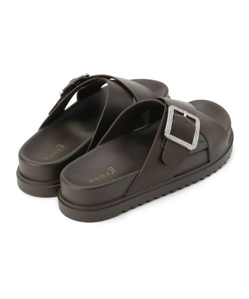 grove / グローブ サンダル | ビジューバックルクロスサンダル | 詳細3