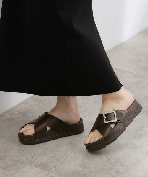 grove / グローブ サンダル | ビジューバックルクロスサンダル | 詳細6