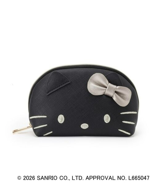 grove / グローブ ポーチ | 【ハローキティ】シェル型フェイスポーチ（ブラック(019)）