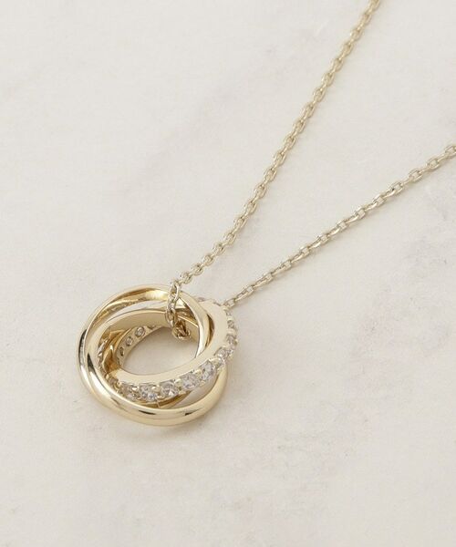 grove / グローブ ネックレス・ペンダント・チョーカー | ミニビジューリングY字アジャスタブルネックレス（ゴールド(007)）