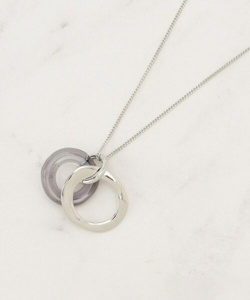 grove / グローブ ネックレス・ペンダント・チョーカー | メタルアクリルリングネックレス（シルバー(006)）
