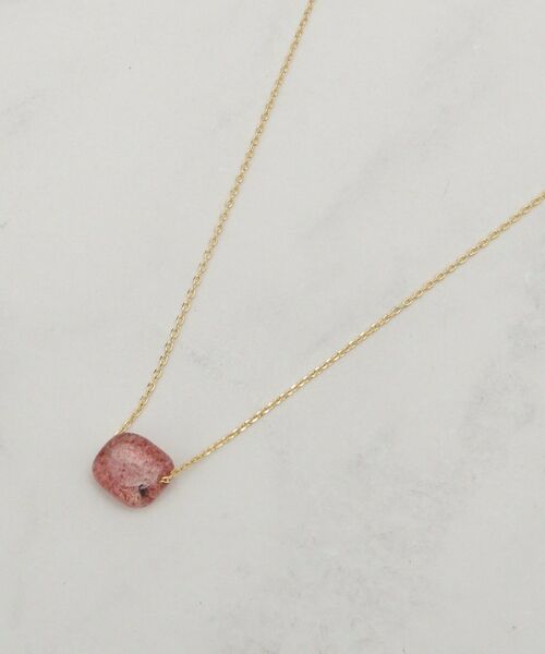 grove / グローブ ネックレス・ペンダント・チョーカー | 天然石Y字ネックレス【日本製】（ピンク(071)）