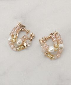 ミックスビーズイヤリング