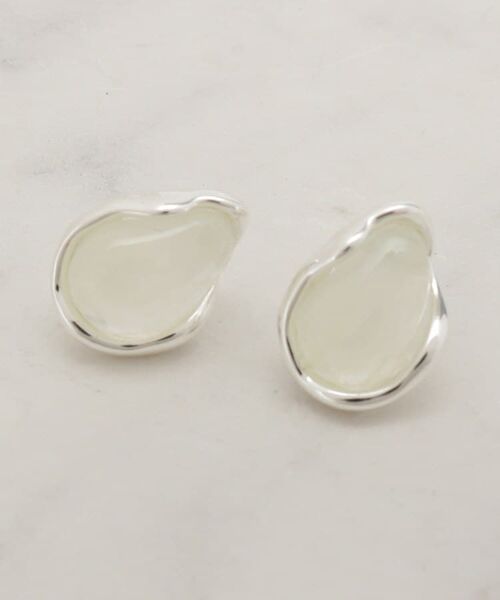 grove / グローブ ピアス・イヤリング | ストーン調スタッドピアス（アイボリー(004)）