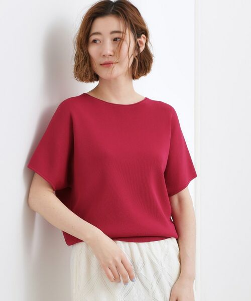 grove / グローブ ニット・セーター | 【シリーズ累計32万枚！名品ニット】やわらかドライタッチ ドルマンニット（ピンク(073)）