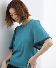 grove / グローブ ニット・セーター | 【シリーズ累計32万枚！名品ニット】やわらかドライタッチ スカラップスリーブニット