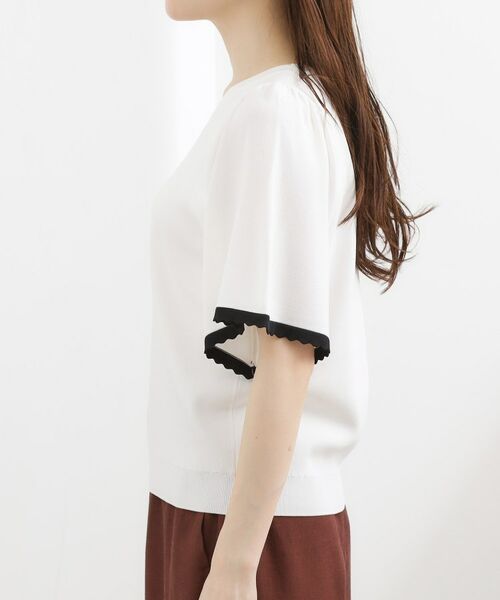 grove / グローブ ニット・セーター | 【名品】やわらかドライタッチ スカラップスリーブニット | 詳細10