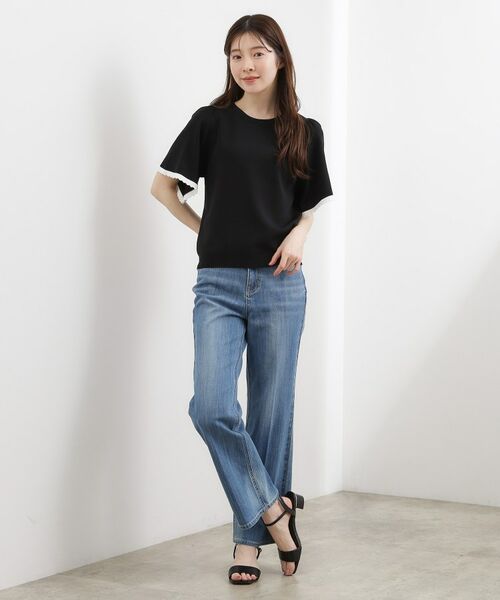 grove / グローブ ニット・セーター | 【名品】やわらかドライタッチ スカラップスリーブニット | 詳細3