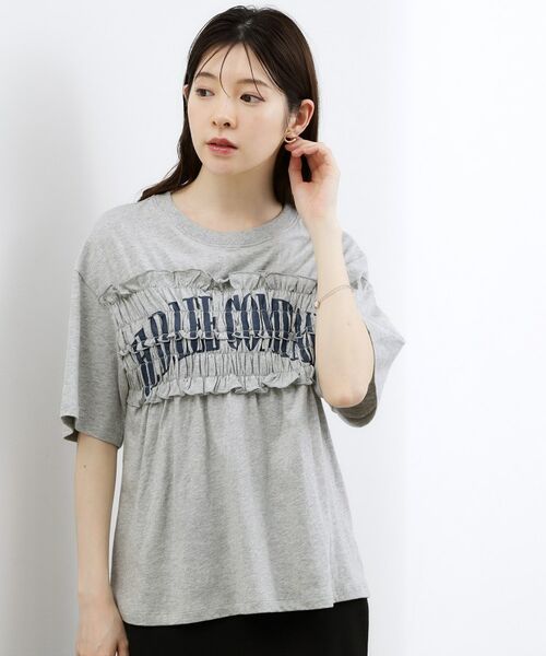 grove / グローブ Tシャツ | 【Lee】SHIRRING H／S TEE（グレー(012)）