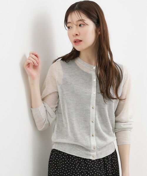 grove / グローブ カーディガン・ボレロ | シアークルーカーディガン | 詳細6
