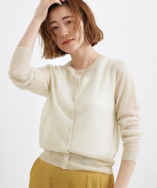 grove / グローブ カーディガン・ボレロ | シアークルーカーディガン（オフホワイト(003)）