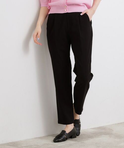 grove / グローブ パンツ | サマーハイパーストレッチ テーパードパンツ（ブラック(019)）