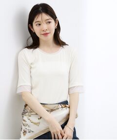 grove / グローブ Tシャツ | 【冷感／UV】チュールトリムテレコTシャツ