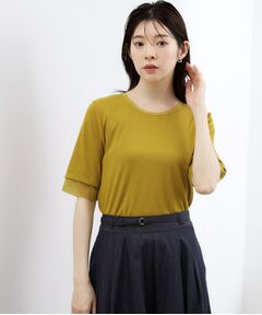 grove / グローブ Tシャツ | 【冷感／UV】チュールトリムテレコTシャツ