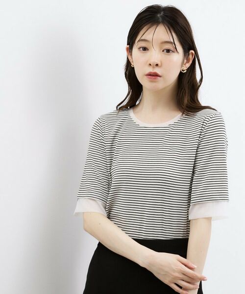 grove / グローブ Tシャツ | 【冷感／UV】チュールトリムテレコTシャツ | 詳細13