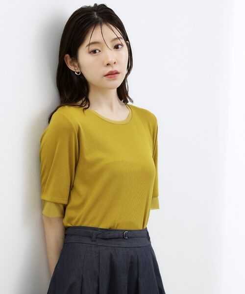 grove / グローブ Tシャツ | 【冷感／UV】チュールトリムテレコTシャツ | 詳細9