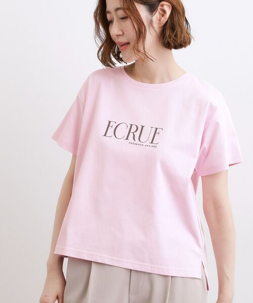 grove / グローブ Tシャツ | 【遮熱/吸水速乾/接触冷感/UVカット】ベーシックロゴTシャツ(ライトピンク(070))