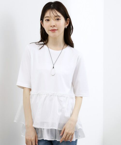 grove / グローブ Tシャツ | ウエストシアーフリルTシャツ | 詳細1