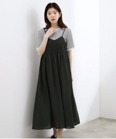 grove / グローブ ロング・マキシ丈ワンピース | シャーリングキャミワンピース